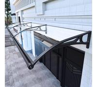 Marquise Extérieurs for Terrasse avec Grand évier, Auvent en Alliage D'Aluminium for Entrée, Panneau Transparent en Polycarbonate for Vérandas, Balcons, Terrasses, Cafés et Restaurants