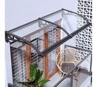 Marquise Extérieurs for Terrasse avec Grand évier, Auvent en Alliage D'Aluminium for Entrée, Panneau Transparent en Polycarbonate for Vérandas, Balcons, Terrasses, Cafés et Restaurants