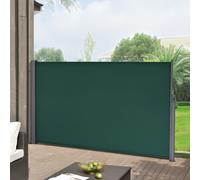 Marquise latérale 160 x 300 cm vert foncé Protection visuelle Marquise Protection contre le soleil et le vent