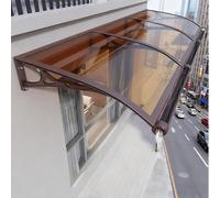 Marquise Porte d'entree, Auvent de Porte d'Entrée Renforcé, Marquise Solaire Anti-UV avec Toit en Polycarbonate et Structure Aluminium, Abri pour Maison, Commerce(120x290cm