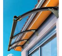 Marquise Solaire Abri,Auvent de Porte et Fenêtres,Couverture Transparente en Polycarbonate,Marquise d'accueil en Aluminium,pour la Protection Contre la Pluie/la Neige (120x120cm/47 x47)