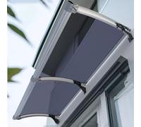 Marquise Solaire Abri Banne Entrée Protection, Abri Banne Entrée Protection, Marquise en Polycarbonate, Contre Pluie Neige UV Auvent De Porte D'entrée Toit Marquise (45x230cm/18x91in,A)