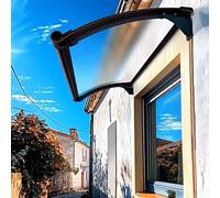 Marquise Solaire Porte,Auvent Étanche avec Réservoir d'eau De Grande Capacité en Alliage D'aluminium,Protection Solaire UV sous Les Avant-toits,Marquise en Polycarbonate (65x420cm,S)
