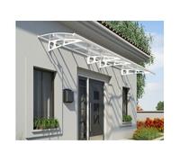 Canopia Auvent de porte en aluminium et acrylique - Bordeaux 447 x 139 cm blanc - 703841