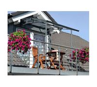 Marquise transparente 199,6x200,5cm gris 703399