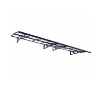 Marquise transparente 447x139cm gris 705459