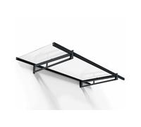 Canopia by Palram Auvent de Porte d'entrée Bremen 1.9m² Marquise de Porte, Protection Contre la Pluie et Le Soleil pour Maison, (Gris)