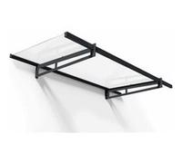 Marquise transparente 93.5x205cm gris foncé Palram 706595 Gris G