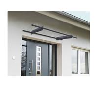 Palram Marquise de porte Nancy transparente 94x205,5 cm gris anthracite 705125