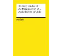 Marquise von o... die)/erdbeben in chili (das - Heinrich Von Kleist - Reclam Philipp - Poche - Livre