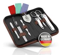 MarQus Kit Manucure et Pédicure 6 Pièces de Solingen Allemagne - Coupe-Ongles, Lime, Repousse-Cuticule, Ciseaux, Pince à Épiler"