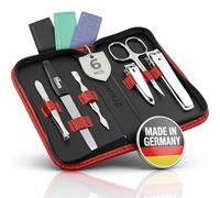 MarQus Kit Manucure et Pédicure 6 Pièces de Solingen Allemagne - Coupe-Ongles, Lime, Repousse-Cuticule, Ciseaux, Pince à Épiler"