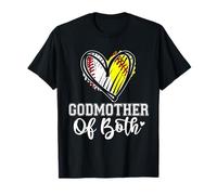 Marraine des deux baseball softball maman fête des mères T-Shirt