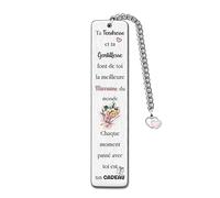 Marraine Marque-Page Cadeaux D'anniversaire Noël Personnalisé Fête Mères Spécial Femmes Retraite Appréciez Souvenir Acier Inoxydable Amour Familial Rappel Accessoire Livre de Filleul Filleule