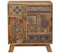 Marrakech - Commode exquise avec tiroirs en bois multicolore - 68 cm - Décoration orientale - Petite commode à tiroirs - Table de chevet avec marqueterie pour un rangement élégant et une décoration de