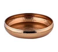 Marrakech Coupe à fruits, ronde, moderne, 34 cm, plateau de service, plateau de service, plateau à clés ou décoration esthétique dans le salon, la cuisine, bol à bougies, cuivre Fidan comme décoration