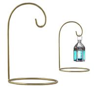 Marrakech Deko Aesthetic Porte-bijoux en métal doré 20 cm de haut | Petit crochet de berger avec pied comme décoration de balcon | Crochet de lanterne debout comme décoration de Noël ou rebord de