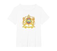 Marrakech Drapeau Maroc Tanger Casablanca T-Shirt, Femme Grandes Tailles, Blanc, 1X