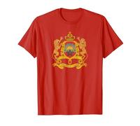Marrakech Drapeau Maroc Tanger Casablanca T-Shirt, Homme, Rouge, XL