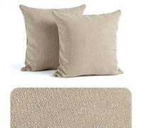 Marrakech - Lot de 2 housses de coussin - 40 x 40 cm - Coussin de canapé douillet en coton - Décoration de salon sur le fauteuil et le canapé - Beige Calix - Coussin de chaise dans le balcon et la