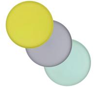 Marrakech - Lot de 3 plateaux de service ronds de 25 cm - Mélange pastel multicolore - Assiettes de service décoratives pour la cuisine et la chambre à coucher - Assiettes à bougies comme décoration