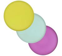 Marrakech - Lot de 3 plateaux de service ronds de 25 cm - Style arc-en-ciel - Multicolore - Assiettes de service comme décoration de table décorative pour cuisine et chambre à coucher - Assiettes à