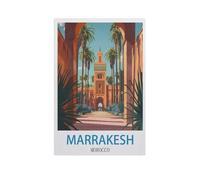 Marrakech, Maroc,Puzzle 1000 Pièces Adultes,Jigsaw Puzzle DIY Jouets Enfants Cadeaux Accueil Décors Jouets Jeux Amusants Grand Cadeau Éducatif pour Enfants Impossible Puzzle(50x70cm)-GD14