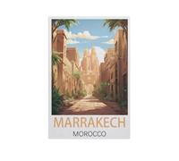 Marrakech Maroc,Puzzle Jigsaw 1000 Pièces, Puzzle en Bois Adulte Jouets Anime Puzzles Difficiles, Puzzle Intéressant Jouets(75x50cm)-FU19