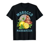 Marrakech Maroc Souvenir mosaïque Citron Menthe T-Shirt Graphique avec Valeur