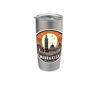 Marrakech Marrasesh Maroc Souvenir monuments Gobelet isotherme en acier inoxydable double paroi