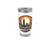 Marrakech Marrasesh Maroc Souvenir monuments Gobelet isotherme en acier inoxydable double paroi