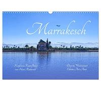 Marrakech - Oasis dans la poussière du désert (calendrier mural 2026 DIN A3 paysage) - Calendrier mensuel CALVENDO