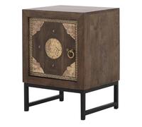Marrakech - Petite commode orientale avec porte en bois - 55 cm de haut - Table d'appoint pour chambre à coucher et chambre d'enfant comme meuble oriental - Petite table de chevet marocaine Adaja