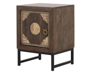 Marrakech - Petite commode orientale avec porte en bois - 55 cm de haut - Table d'appoint pour chambre à coucher et chambre d'enfant comme meuble oriental - Petite table de chevet marocaine Adaja