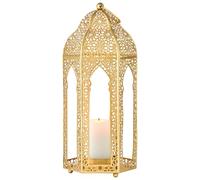 Marrakech Photophore décoratif oriental en métal Afanof 33 cm - Lanterne marocaine moderne comme décoration de balcon ou de salon - Décoration de jardin pour l'extérieur