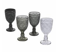 Marrakech Stones Lot de 4 verres à pied en verre 240 ml