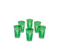 Marrakesch 6 verres à thé Orient Andalous verts - lot de 6