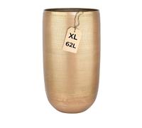 Marrakesch Camiel Pot de fleurs XXL en aluminium - 65 cm de haut - Or mat - Pot de fleurs colonne de fleurs 62 l grand rond pour l'extérieur et l'intérieur - Pot de fleurs Camiel pour jardin, balcon