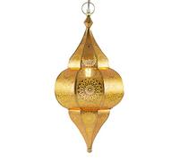 Marrakesch Lampe suspendue orientale en métal, culot E27, Lunar Gold, 40 cm