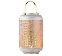 Marrakesch Orient & Mediterran Interior Lampe à Thé Oriental Blanc en Métal 30cm