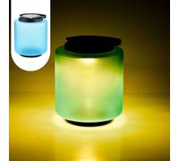 Marrakesch Orient & Mediterran Interior Lanterne Solaire Bleu 33cm Verre Décor