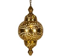 Marrakesch Pendentif lampe orientale Fahda dorée 50cm E27 Douille | Plafonnier Lustre de Salon marocain oriental | Lanterne électrique indienne Vintage design décoration de maison orientale arabe