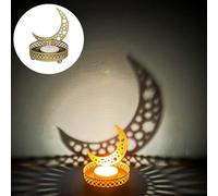 Marrakesch Photophore lune 8 cm doré en métal comme décoration de mariage ou décoration de table Ramadan