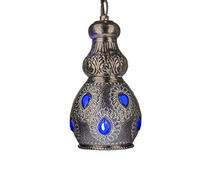 Marrakesch Plafonnier marocain AISSATA - Argentée 27cm E27 Douille | Plafonnier Lustre de Salon marocain oriental | Lanterne électrique indienne Vintage design décoration de maison orientale arabe