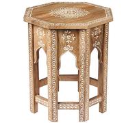 MARRAKESCH Table d'appoint en bois 47 cm Table Tabouret Faiha Marron Décoration orientale