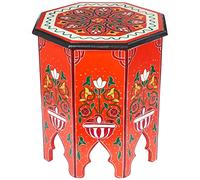 MARRAKESCH Table d'appoint en bois 50 cm Table Tabouret Gargar Rouge Décoration orientale