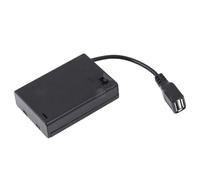 Marran Boîtier de batterie 3XAA avec couvercle et interrupteur connecté au connecteur USB Connecteur USB Porte-piles