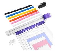 Marran Machine à Relier Perforatrice à 30 Trous, Perforatrice à Feuilles Mobiles à Poussée Manuelle, Classeur à Spirale A4 A5 A6 A7 B5 B6 B7