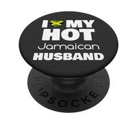 Married to Hot Jamaica Man I Love My Hot Jamaican Husband PopSockets PopGrip Adhésif