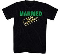 Married with Children Logo T-Shirt BLK Mens Retro TV Show AL Bundy Tee Black Manches Courtes(Medium)